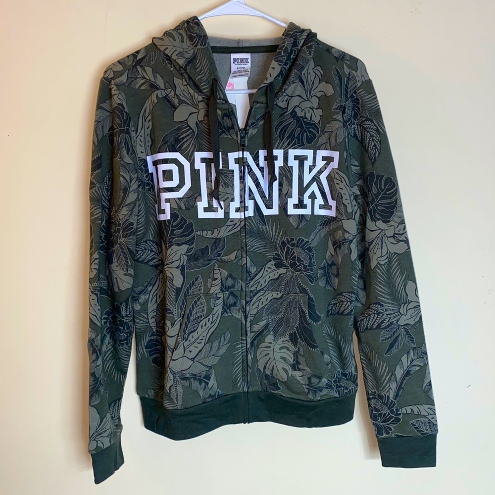 Victoria Secret Pink Zip up Hoodie! -M